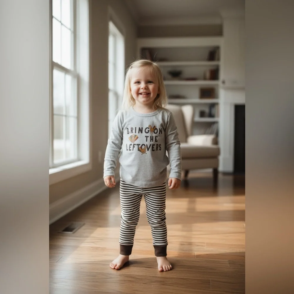 Gray 'Bring on the Leftovers' Pajama Set (Size 4T)
